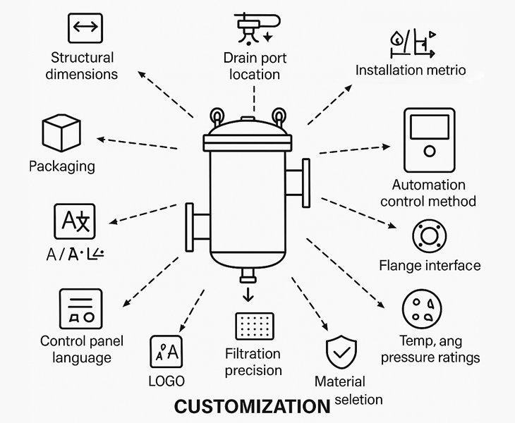 Customizable Self Cleaning Filter