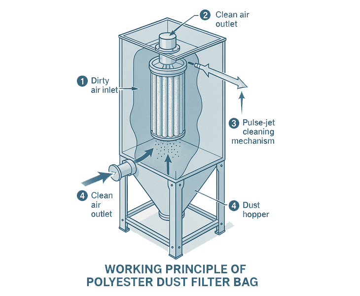 Polyester Filter Bag Working Principle