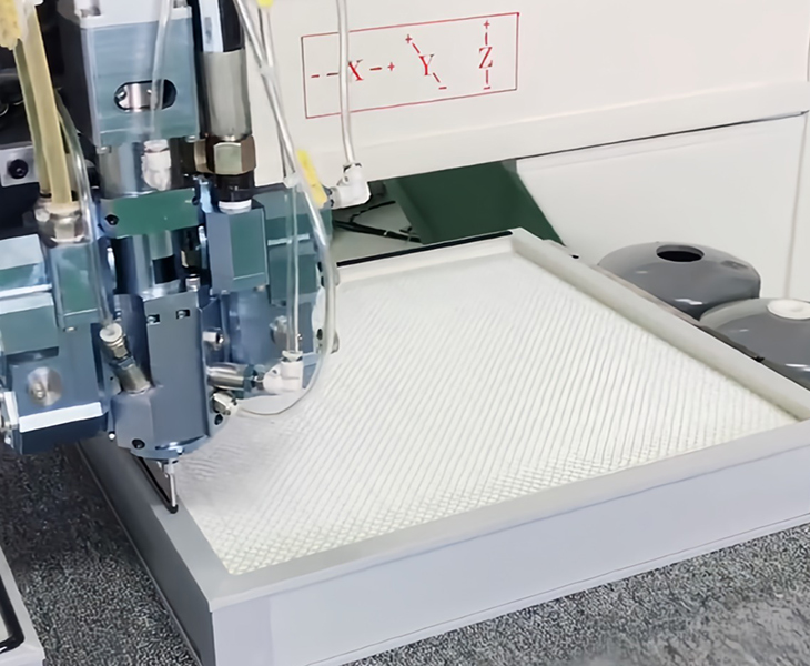 Commercial-Air-Filter-Gluing-Dispensing-Process