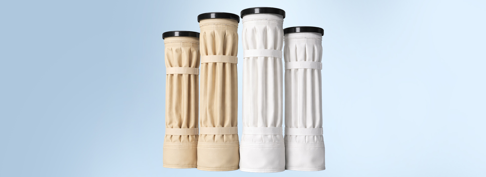 Group of pleated filter bags