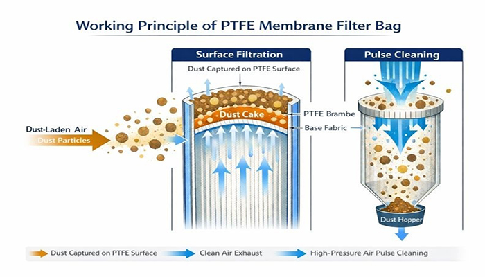 Working-Principle-of-PTFE-Membrane-Filter-Bag