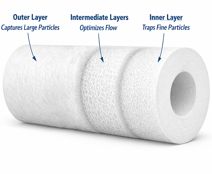 FiltEdge-Industrial-Filter-Cartridge-Graded-Pore-Density-Structure