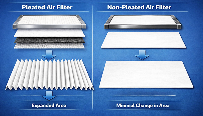 pleated-vs-non-pleated-air-filter-structure