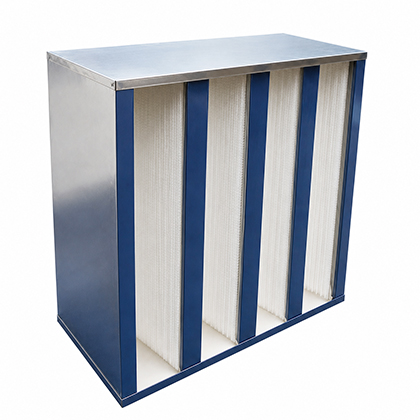 Galvanized-Steel-Frame-V-Bank-Filters