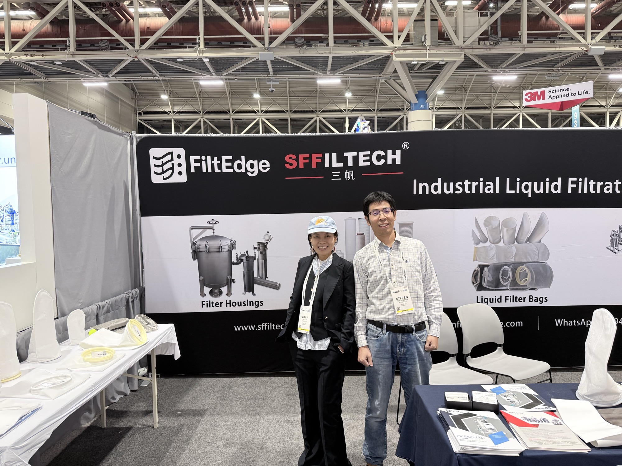 FiltEdge team members at the FiltEdge booth at WEFTEC 2026 in New Orleans
